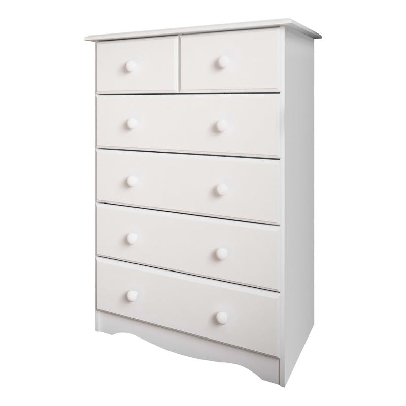 Amara White Tall 6 Drawer Kids Dresser Custom Kids Furniture