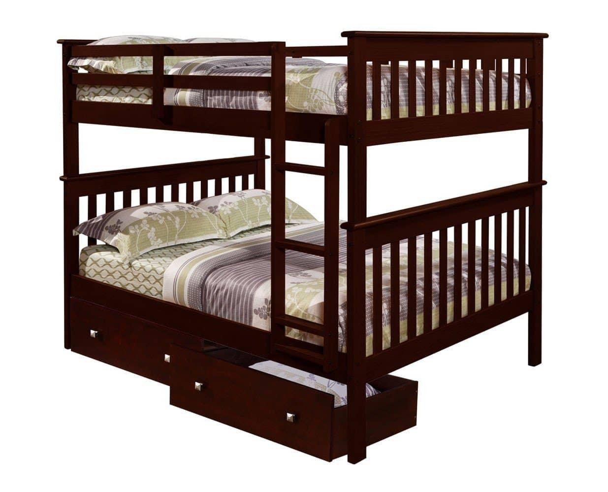 Andrew Full Bunkbed with Storage Drawers Custom Kids Furniture