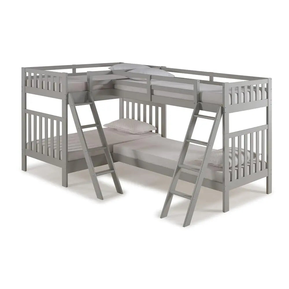 Bellamy Quad Bunk Beds in Grey Custom Kids Furniture