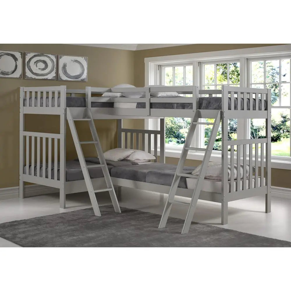 Bellamy Quad Bunk Beds in Grey Custom Kids Furniture