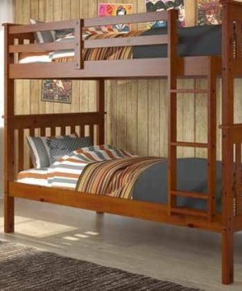 Benjamin Espresso Bunk Bed for Kids Custom Kids Furniture