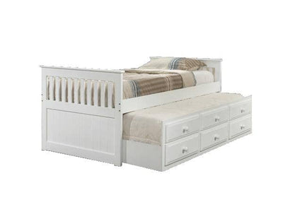 Brinley Captains Bed with Trundle and Storage Custom Kids Furniture