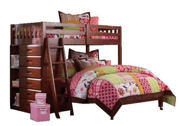 bunk bed and dresser Camilla L-Shaped Triple Bunk Bed with Dresser – Custom Kids Furniture
