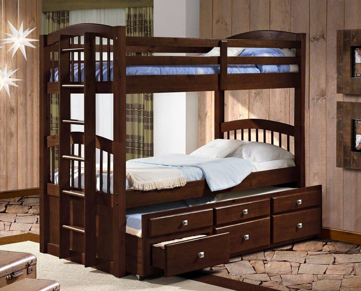 Carter Cappuccino Captains Bunk Bed with Storage Custom Kids Furniture