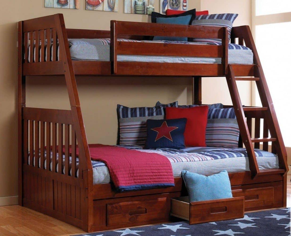 Charlie Twin over Full Bunk Bed with Storage Custom Kids Furniture