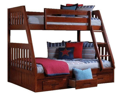 Charlie Twin over Full Bunk Bed with Storage Custom Kids Furniture