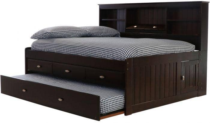 Claire Full Size Espresso Storage Bed Custom Kids Furniture