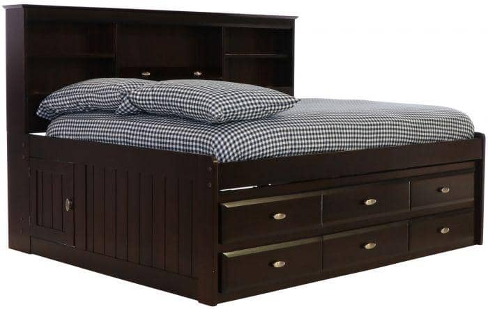Claire Full Size Espresso Storage Bed Custom Kids Furniture