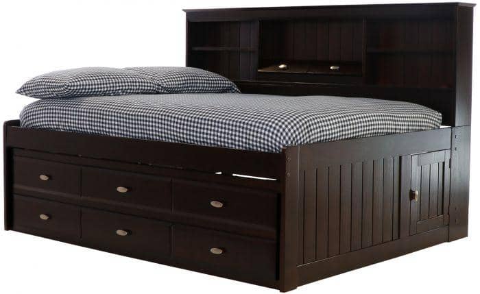 Claire Full Size Espresso Storage Bed Custom Kids Furniture