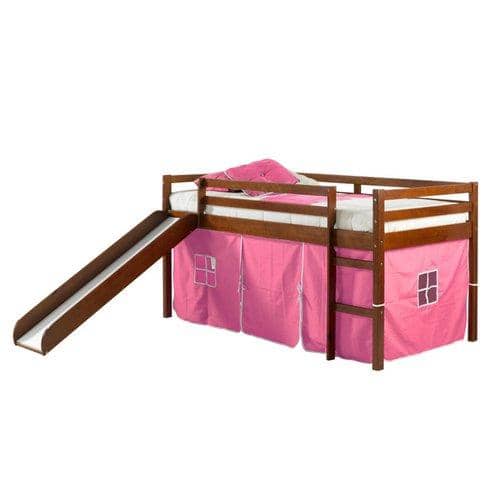 Clara Loft Bed with Slide & Pink Tent Custom Kids Furniture