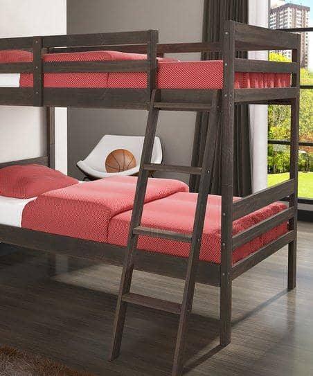 Colin Walnut Modern Bunk Bed Frame Custom Kids Furniture