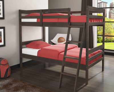 Colin Walnut Modern Bunk Bed Frame Custom Kids Furniture