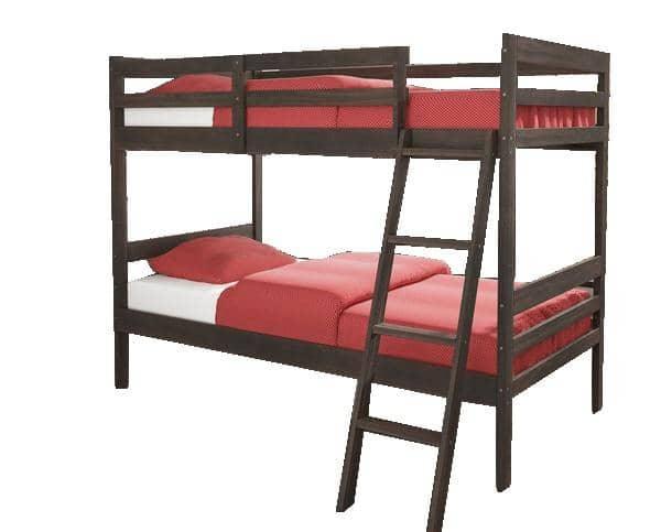 Colin Walnut Modern Bunk Bed Frame Custom Kids Furniture