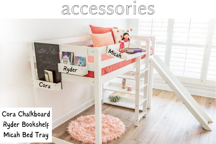 Sydney L-Shaped Triple Bunk Bed in White Custom Kids Furniture