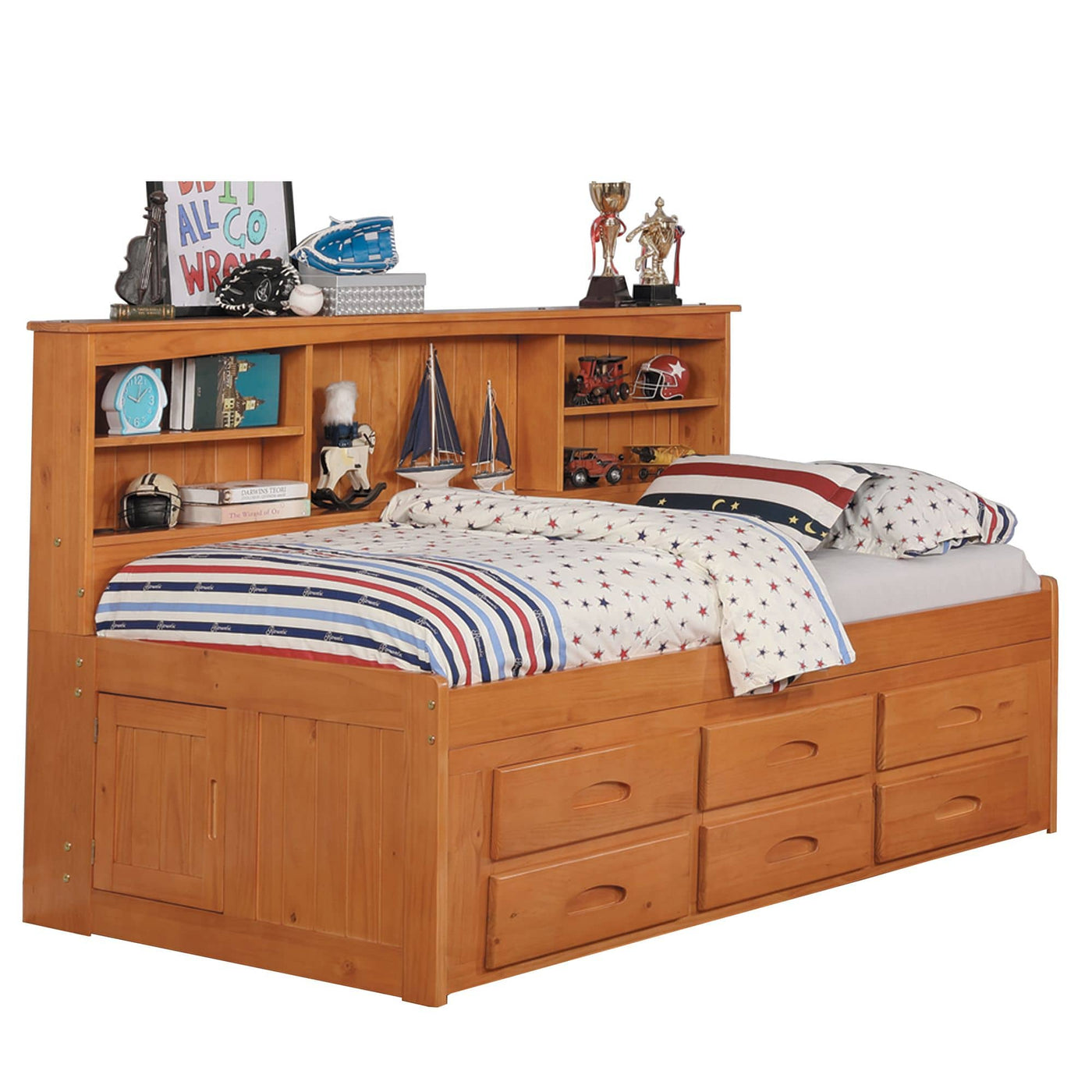 DISCOVERY WORLD FURNITURE HONEY TWIN SIZE BOOKCASE DAY BED Custom Kids Furniture