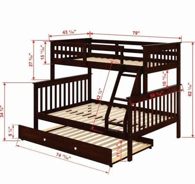 David Twin over Full Bunkbed with Trundle Custom Kids Furniture