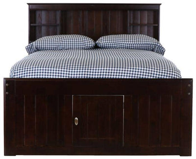 Elizabeth Espresso Full Size Captains Bed with Storage Drawers Custom Kids Furniture