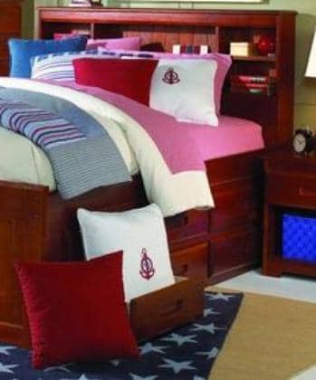 Elizabeth Full Size Captains Bed with Six Storage Drawers Custom Kids Furniture