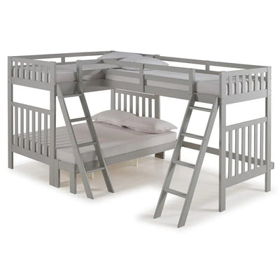 Ella Quadruple Bunks in Gray Custom Kids Furniture