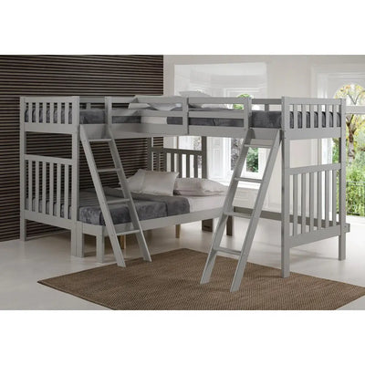 Ella Quadruple Bunks in Gray Custom Kids Furniture