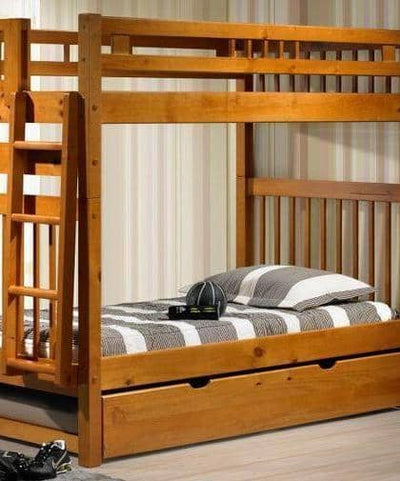 Elliot Tall Honey Bunk Bed Custom Kids Furniture