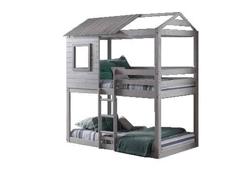 Emma Gray Playhouse Bunk Bed Custom Kids Furniture