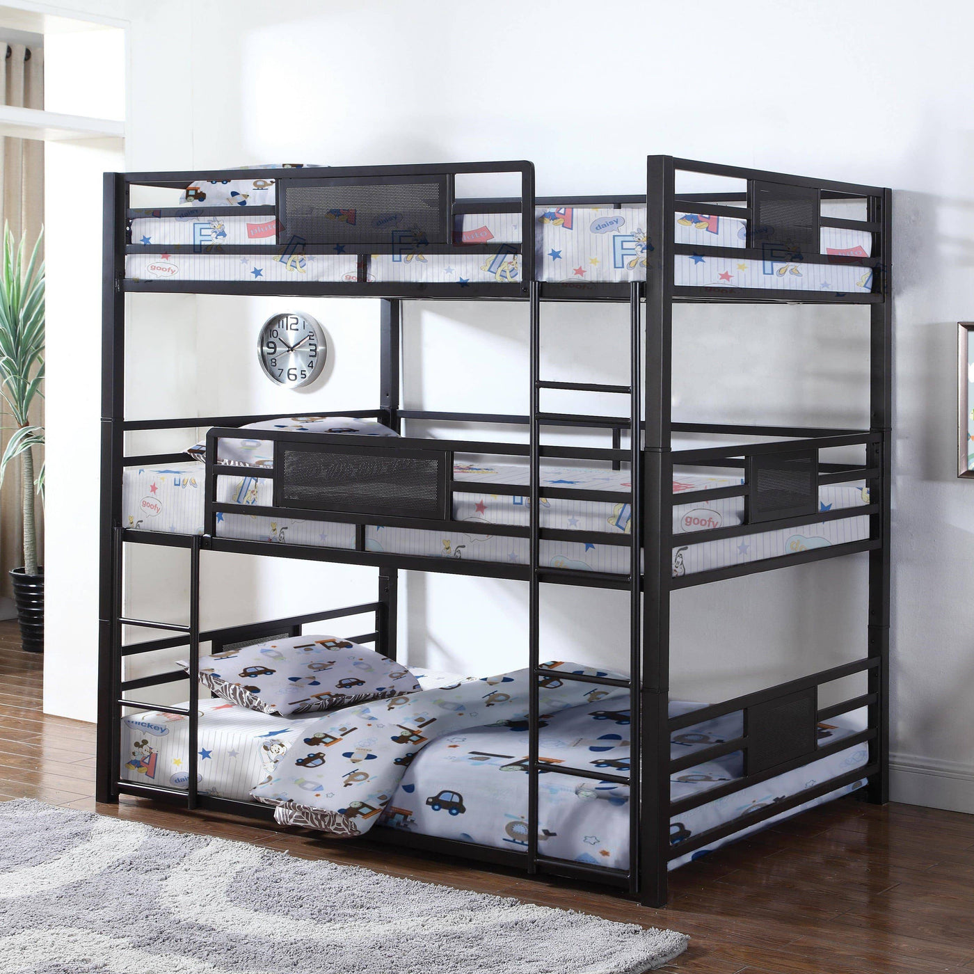 Gia Metal Twin or Full Triple Bunk Bed Custom Kids Furniture