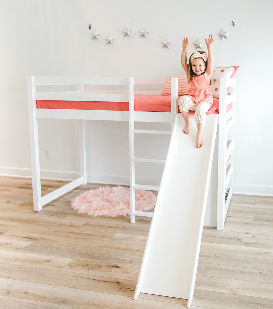 Harper Twin Loft Bed with Slide Custom Kids Furniture