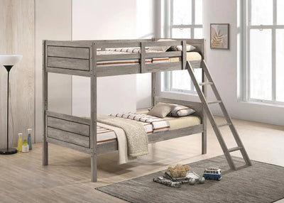 Huck Rustic Twin. Bunk Bed Custom Kids Furniture