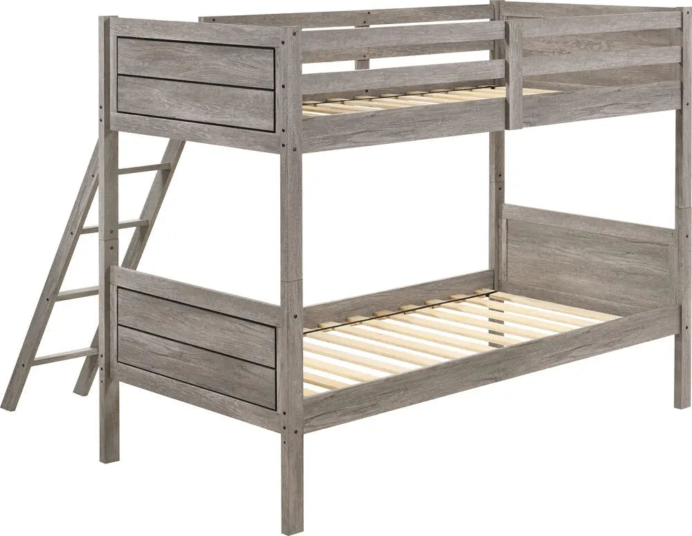 Huck Rustic Twin. Bunk Bed Custom Kids Furniture