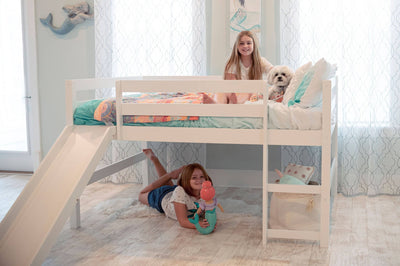 Hudson Full Loft Bed with Slide Custom Kids Furniture