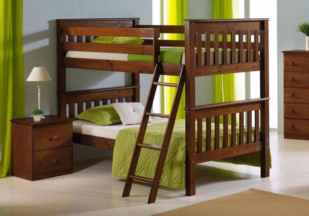 Hunter Twin Cappuccino Bunk Bed with Storage Custom Kids Furniture