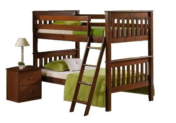 Hunter Twin Cappuccino Bunk Bed with Storage Custom Kids Furniture