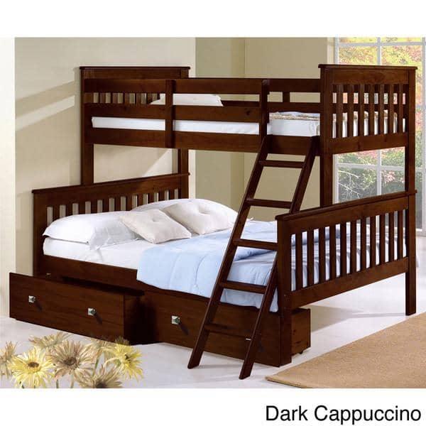 Hunter Twin over Full Cappuccino Bunk Bed Custom Kids Furniture