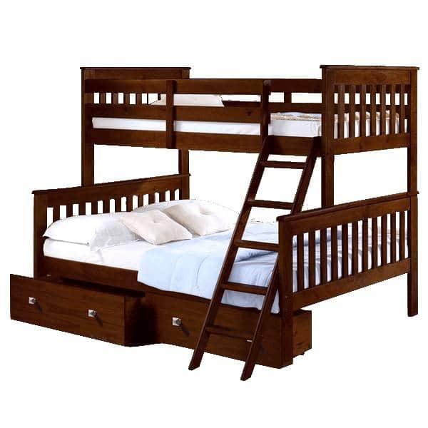 Hunter Twin over Full Cappuccino Bunk Bed Custom Kids Furniture