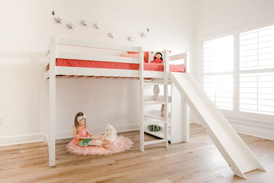 Harper Twin Loft Bed with Slide Custom Kids Furniture