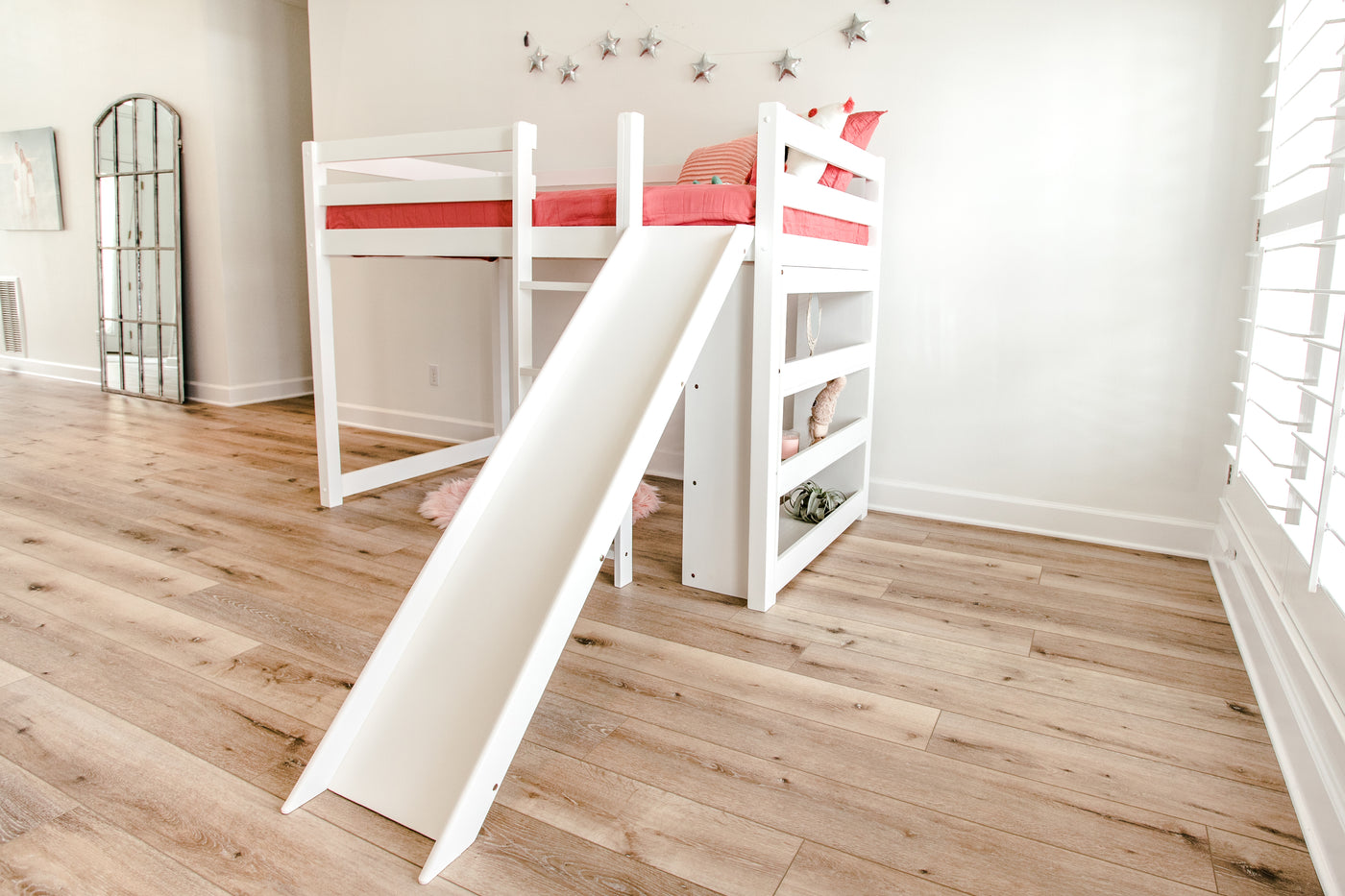 Harper Twin Loft Bed with Slide Custom Kids Furniture