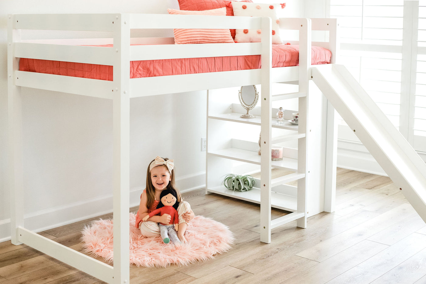 Harper Twin Loft Bed with Slide Custom Kids Furniture