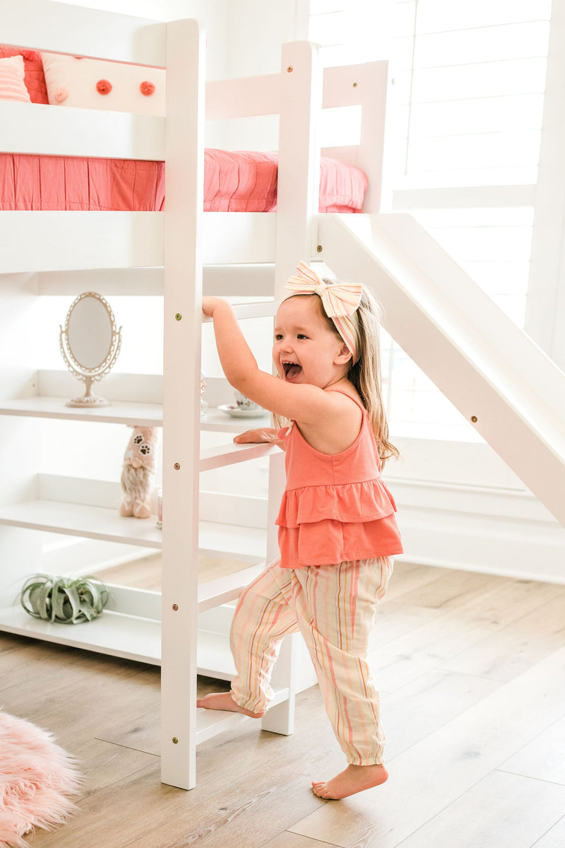 Harper Twin Loft Bed with Slide Custom Kids Furniture