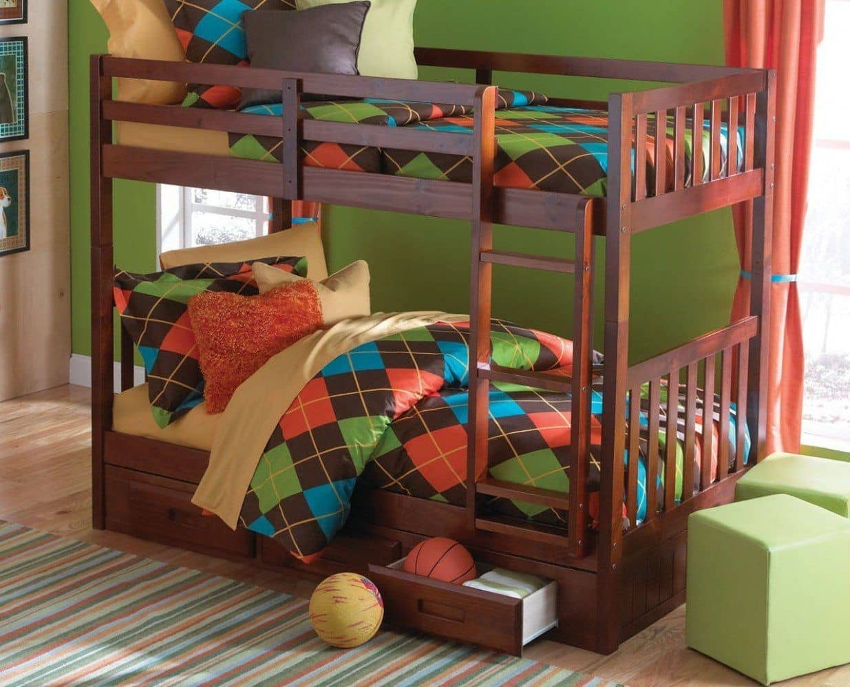 Isla Merlot Twin Bunk Bed Custom Kids Furniture