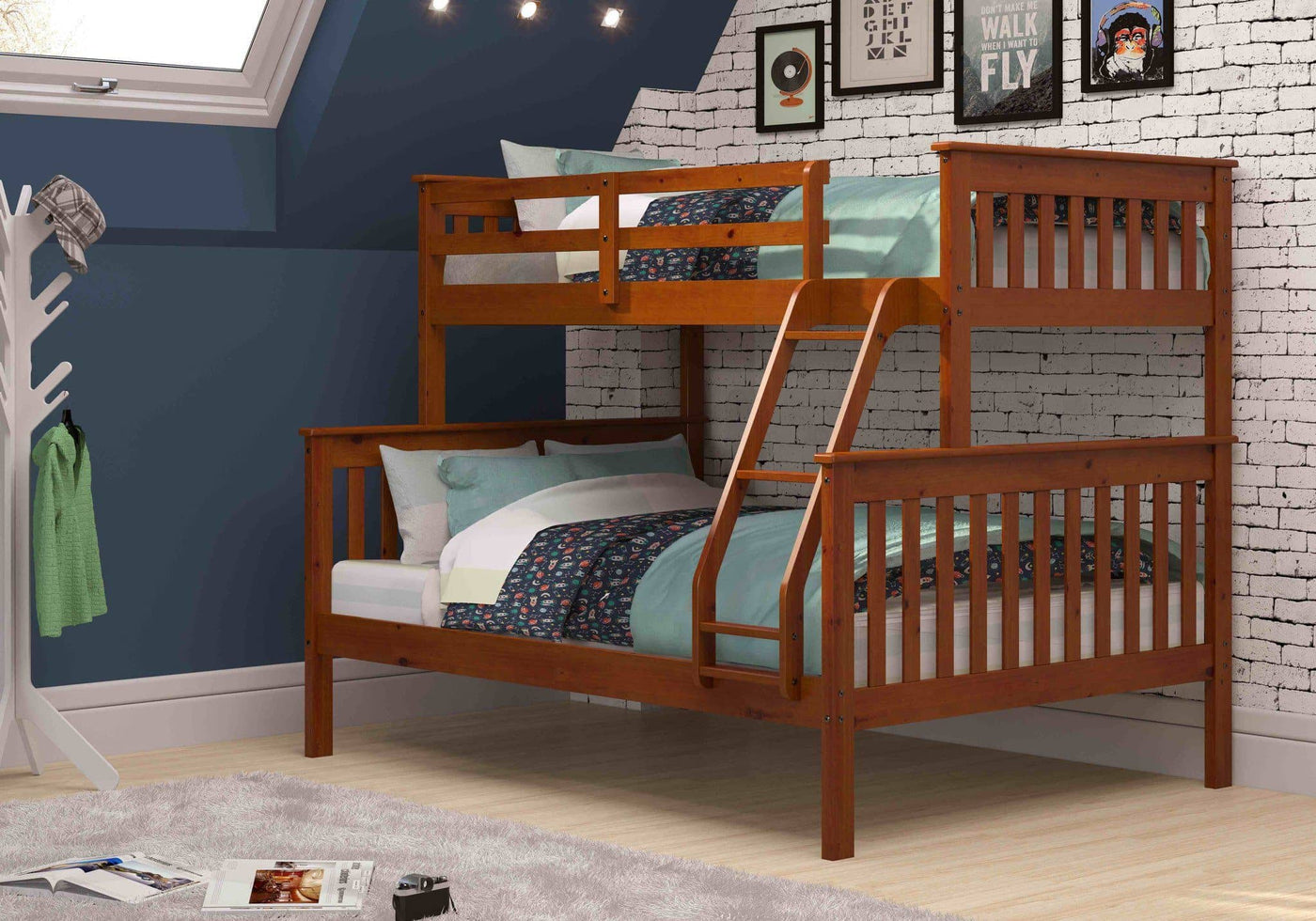 Jayden Espresso Twin over Full Bunk Bed Custom Kids Furniture