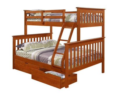 Jayden Espresso Twin over Full Bunk Bed with Storage Custom Kids Furniture