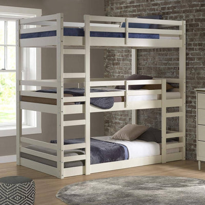 Jocelyn White Triple Bunk Bed Custom Kids Furniture
