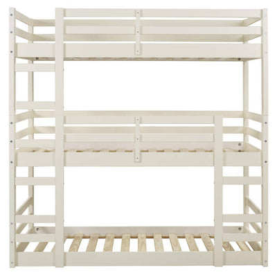 Jocelyn White Triple Bunk Bed Custom Kids Furniture