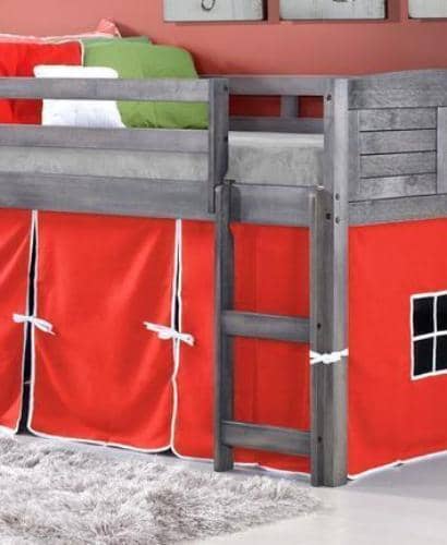 Jordan Gray Loft with Red Tent Custom Kids Furniture