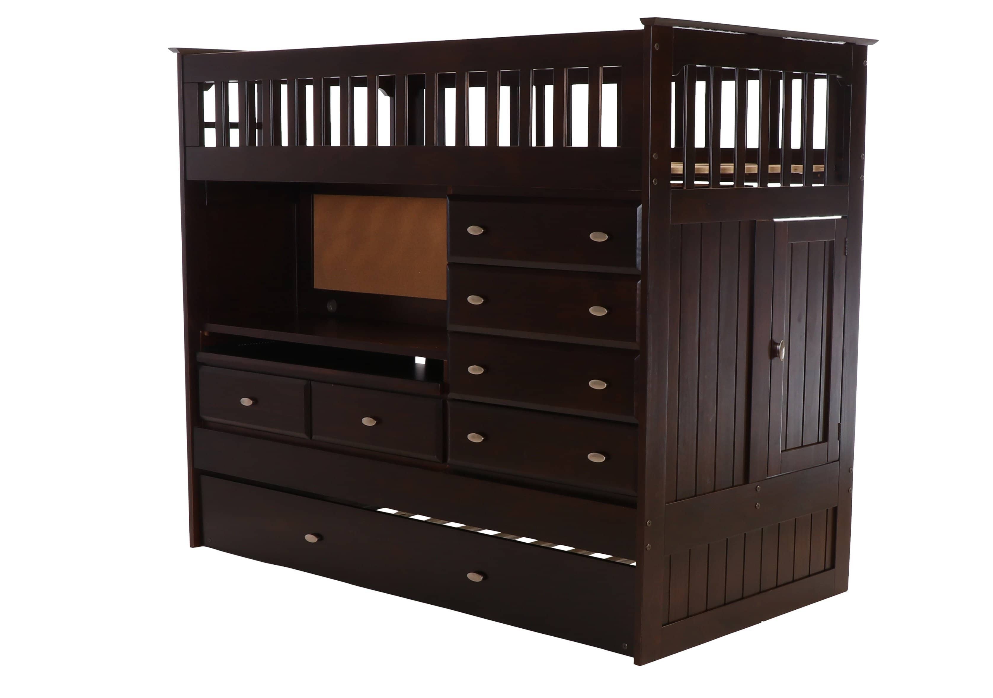Trundle bed with desk and drawers discount