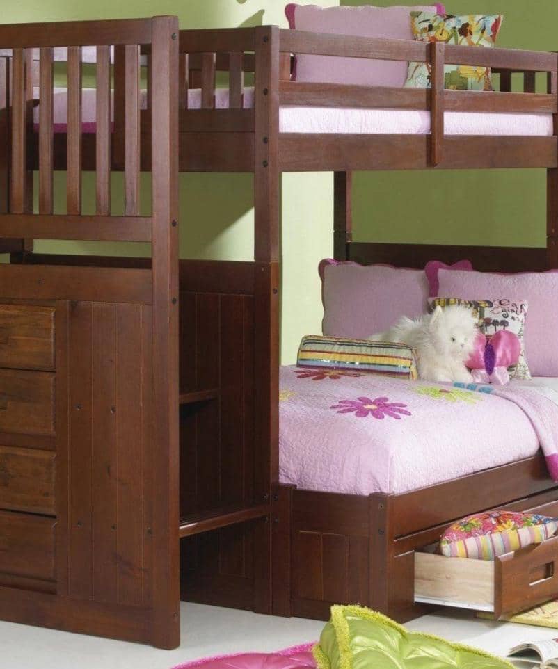 Layla Twin Over Full Bunk Bed With Stairs And Storage 🛏 – Custom Kids  Furniture