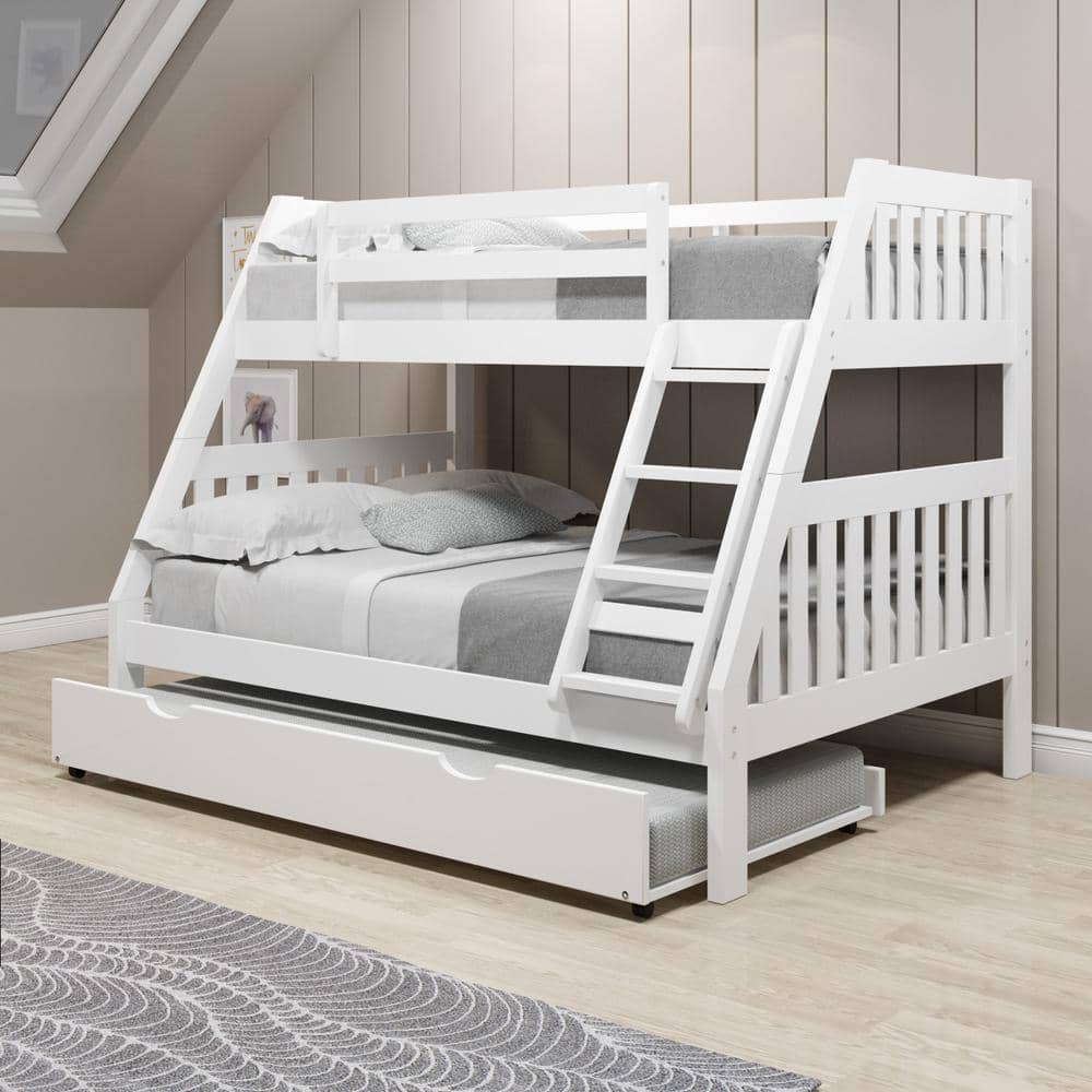 Lila Modern Bunk Bed with Trundle Custom Kids Furniture