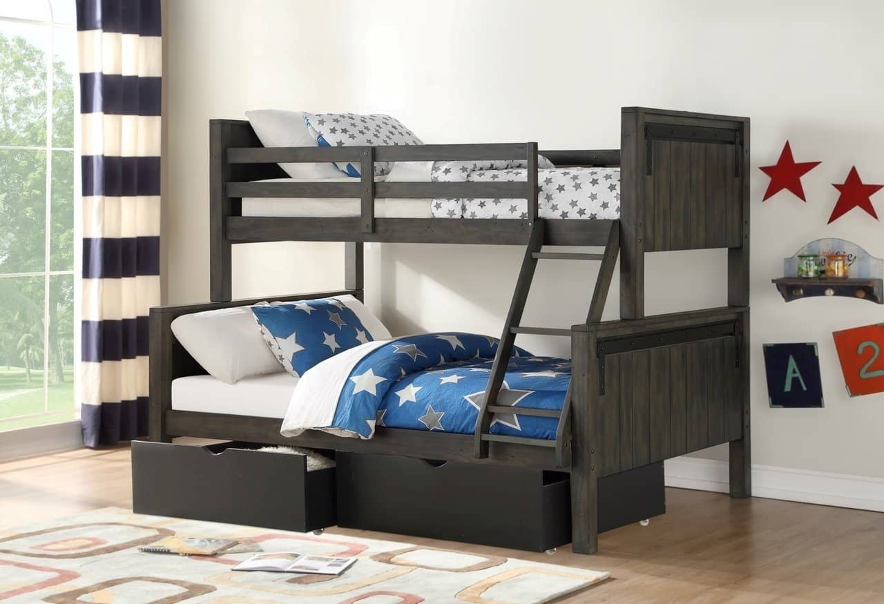 Mac Modern Bunk Bed with Storage Custom Kids Furniture