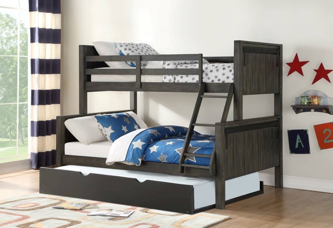 Mac Modern Bunk Bed with Trundle Custom Kids Furniture